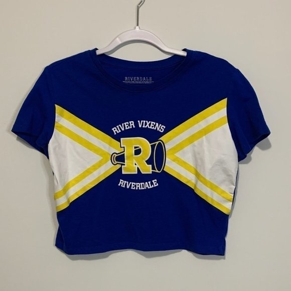 T-shirt Manches 3/4 Riverdale Vixens Pour Femme, Taille XXS, Blanc Et Jaune (très Bon état)